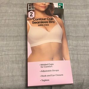 2 Felina contour cup seamless bra wire free